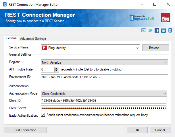 SSIS REST Ping Identity Connection Manager